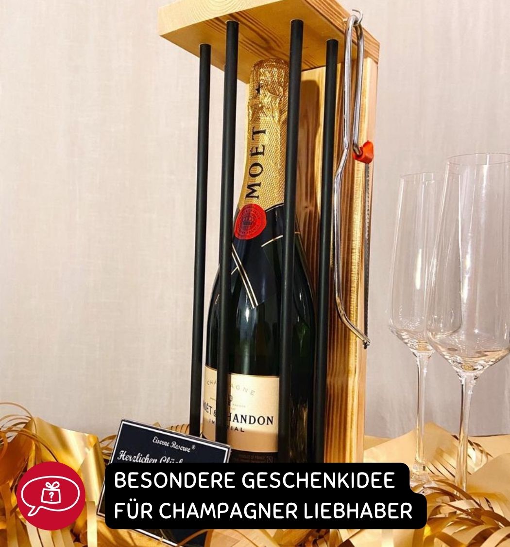 Moet - 50 Happy Birthday - Eiserne Reserve Gitterkäfig Geschenk 50. Geburtstag