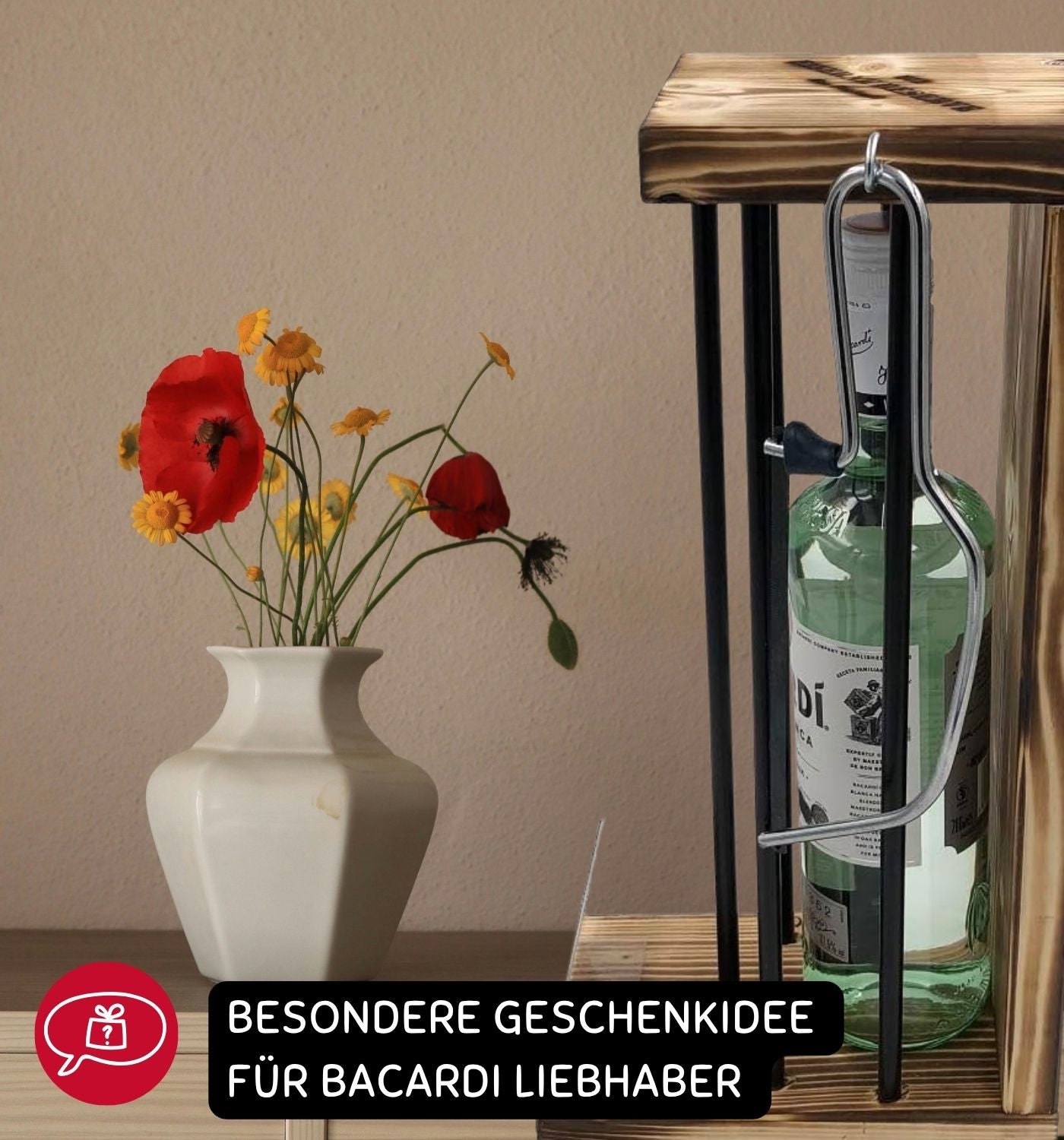 Bacardi - Happy Birthday 20 Geburtstag - Eiserne Reserve - Black Edition incl. Säge - Geburtstagsgeschenk