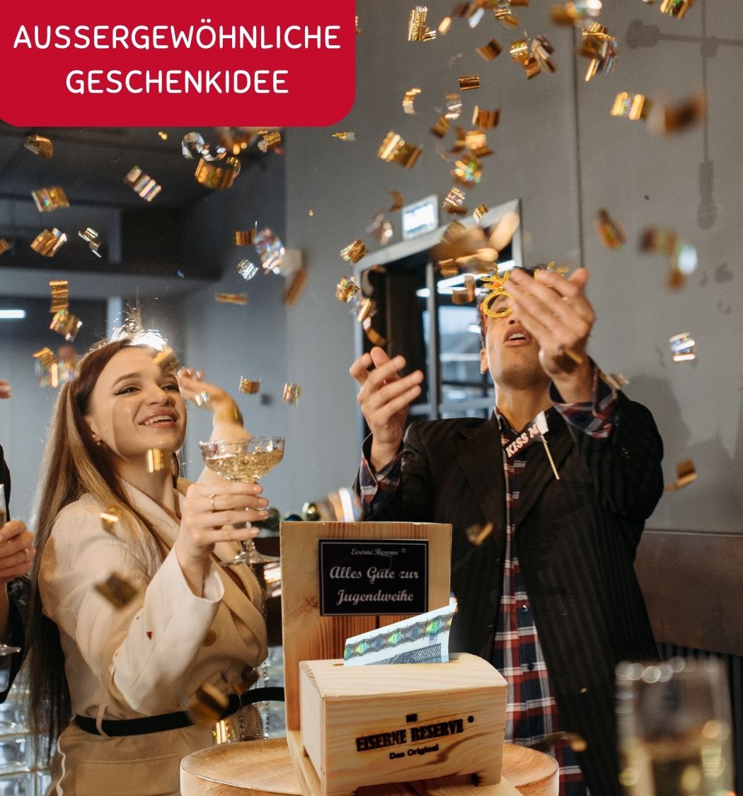Alles Gute zur Silbernen Hochzeit- Eiserne Reserve Geldbox - Geldgeschenk - Geld verschenken