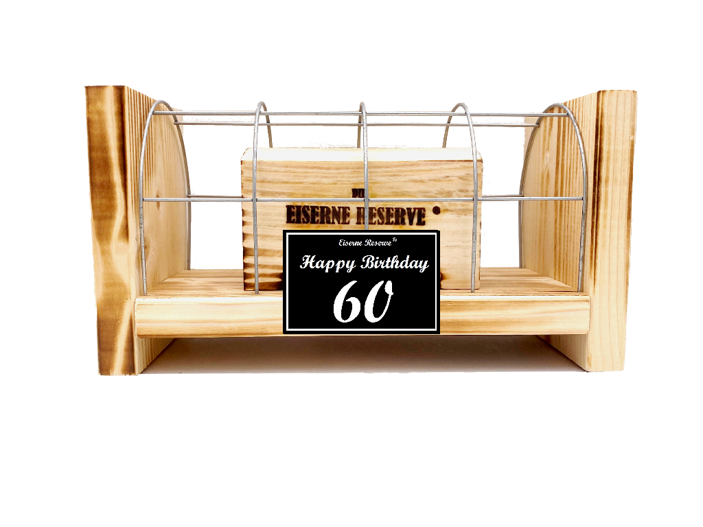 Geldgeschenk zum 60 Geburtstag - Eiserne Reserve Gitterbox