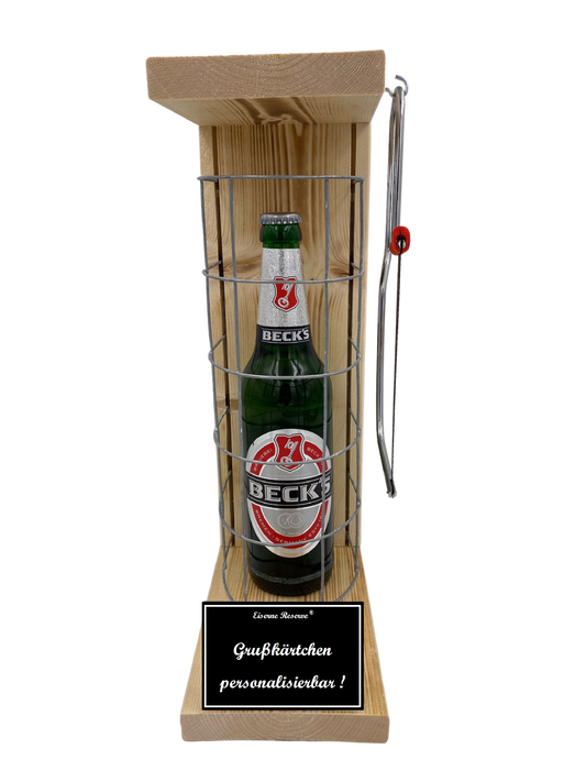 Becks Bier - Personalisiertes Geschenk - Eiserne Reserve Gitterkäfig