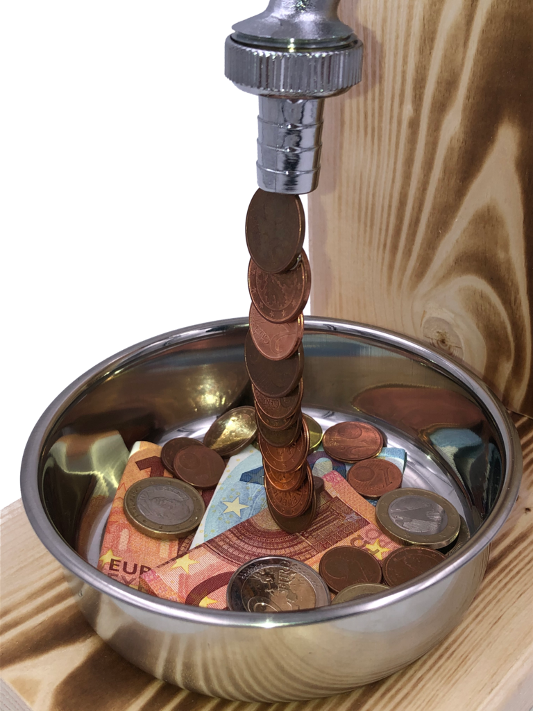 Herzlichen Glückwunsch zur neuen Wohnung - Eiserne Reserve - Geldhahn - Geldgeschenk - Genial-Anders - Geld verschenken