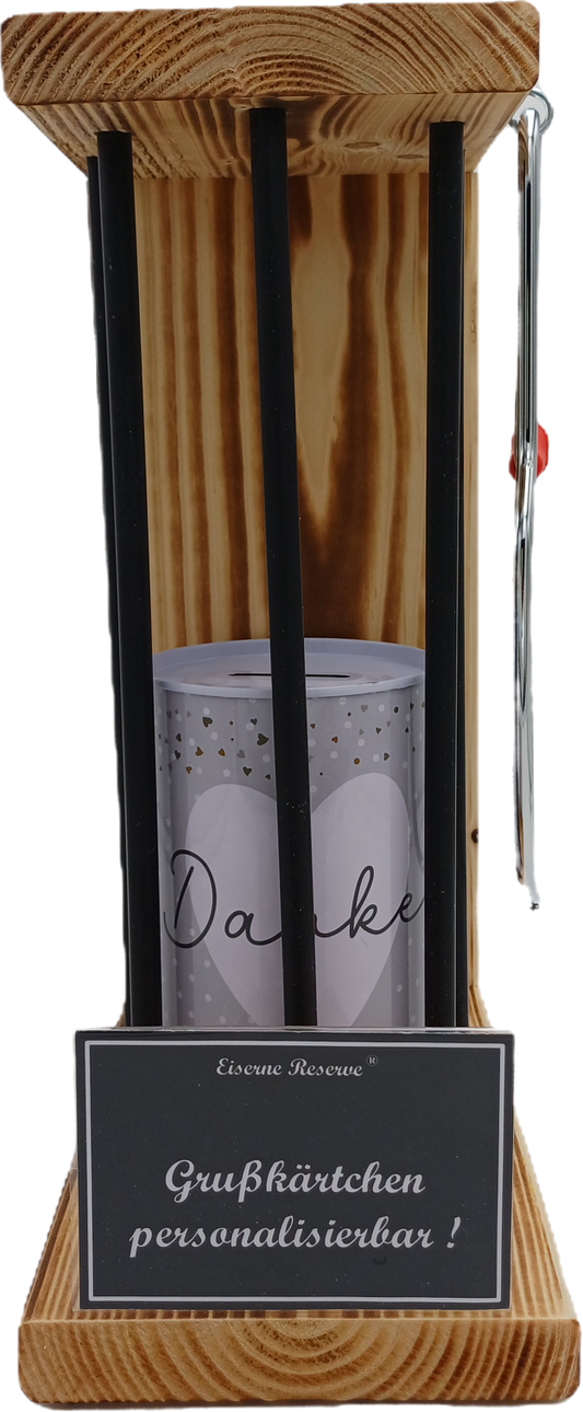 Spardose - Originelles Geldgeschenk zum Aufsägen - Lustige Geschenkidee für Geburtstag, Hochzeit, Weihnachten, Männer & Frauen, Danke