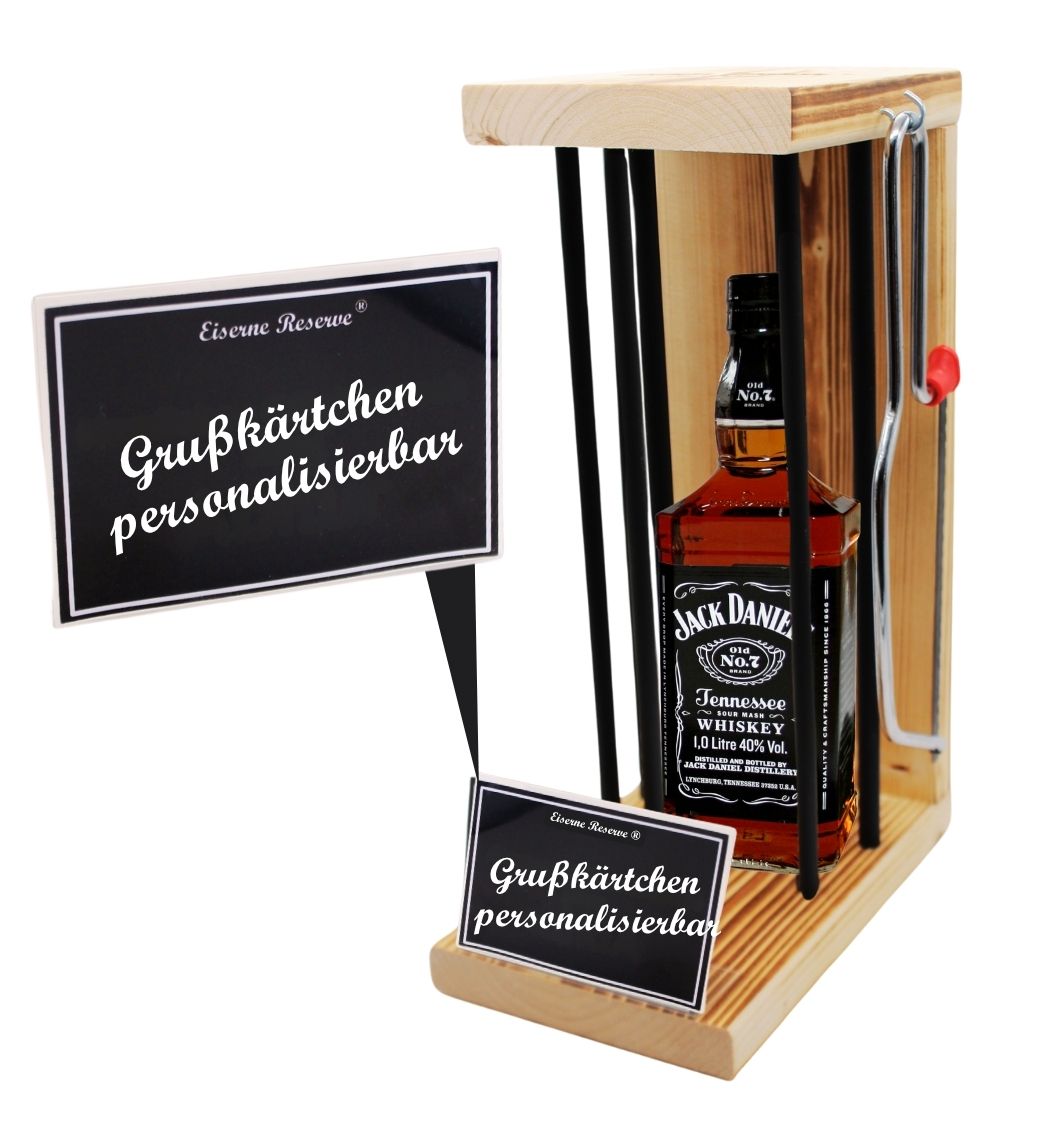 Personalisierte Geschenke Jack Daniel´s Eiserne Reserve Black Edition - mit Namen