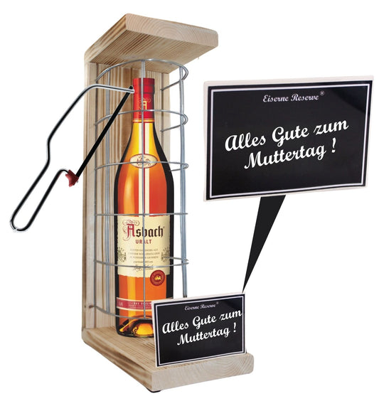 Asbach Uralt - Alles Gute zum Muttertag - Eiserne Reserve Gitterkäfig Geschenk zum Muttertag