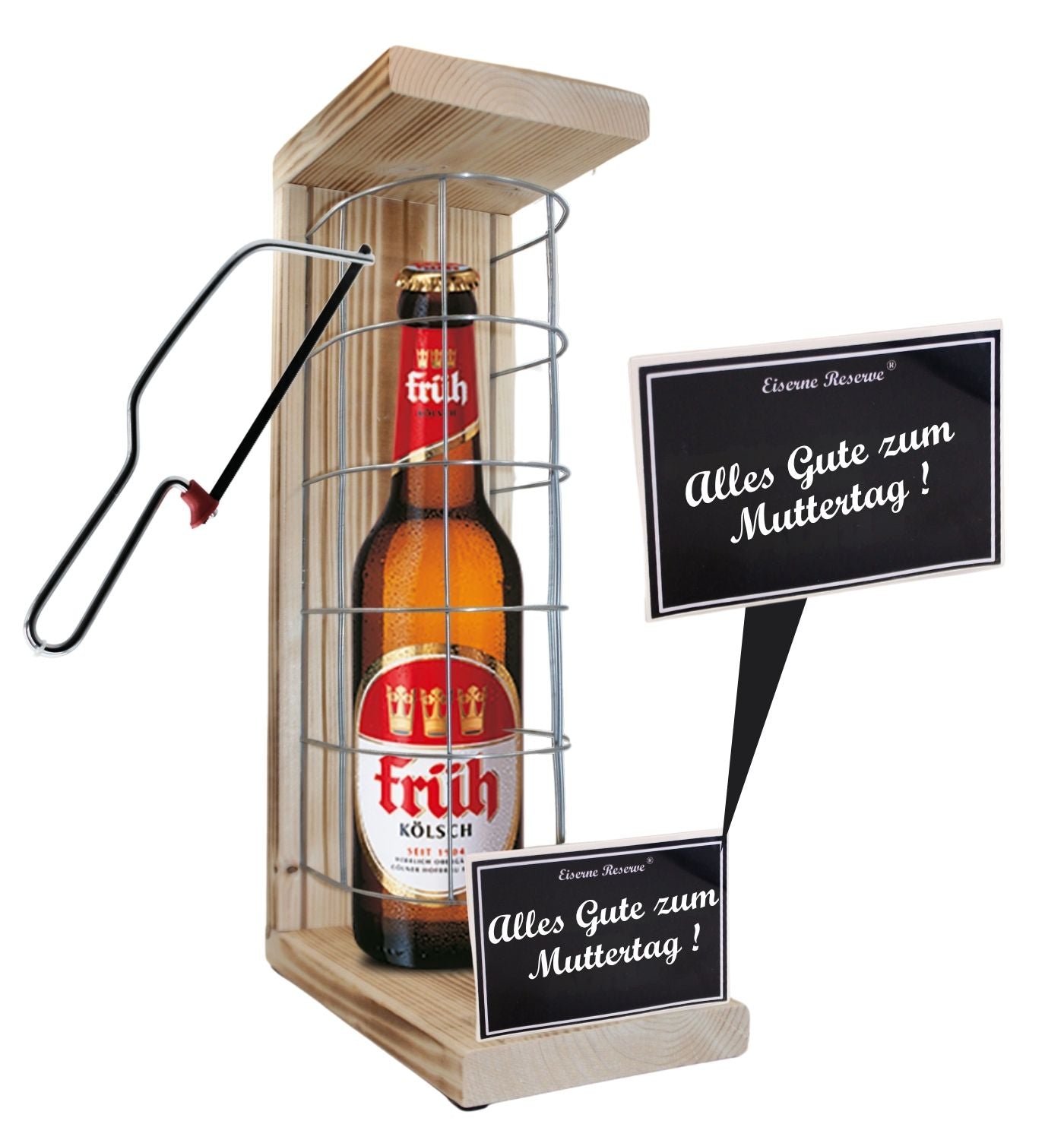 Früh Kölsch- Alles Gute zum Muttertag - Eiserne Reserve Gitterkäfig Bier Geschenk zum Muttertag