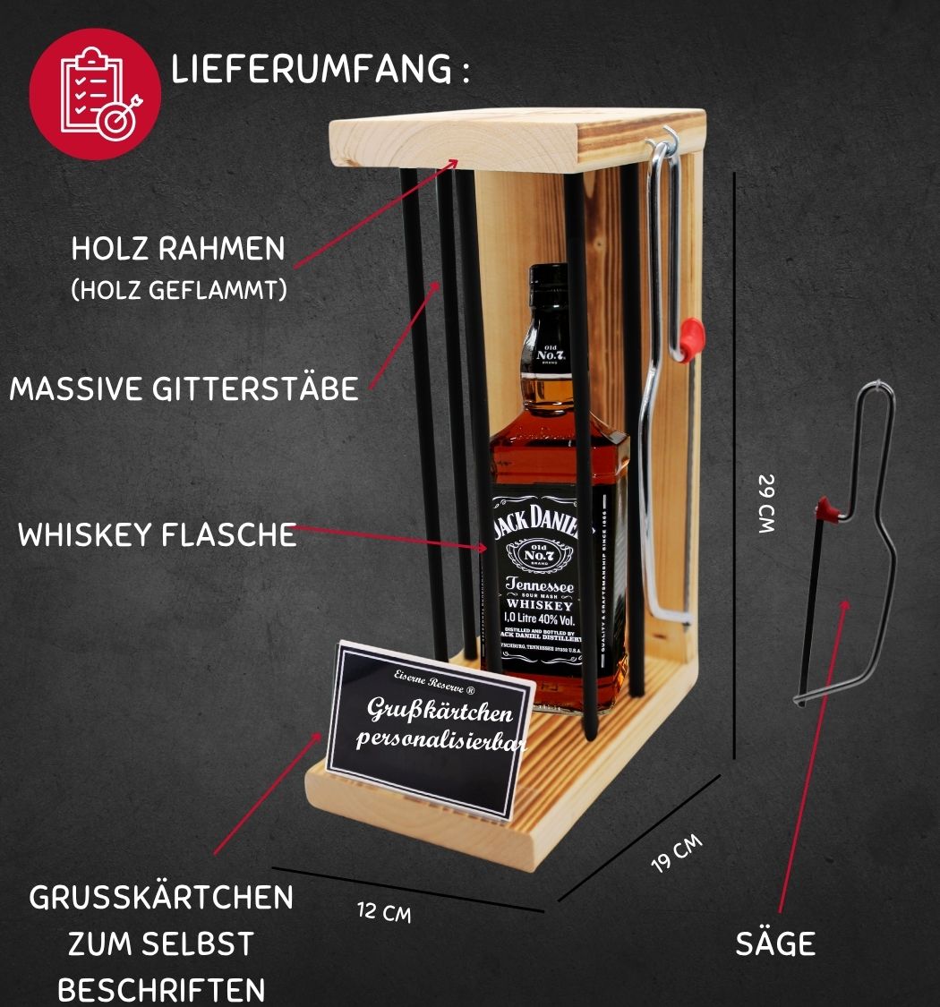 Personalisierte Geschenke Jack Daniel´s Eiserne Reserve Black Edition - mit Namen