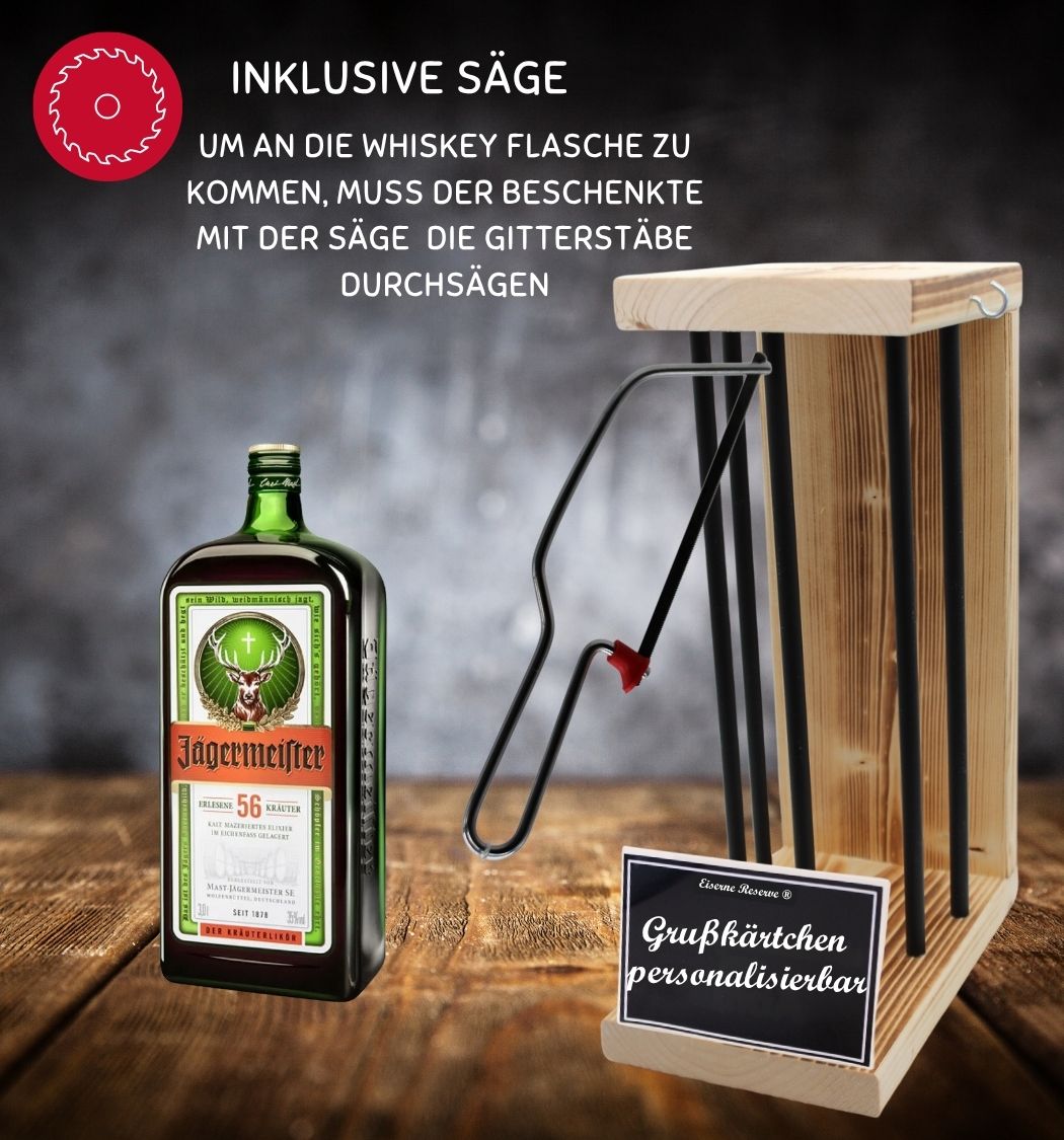 Personalisierte Geschenke Jägermeister Eiserne Reserve Black Edition - mit Namen