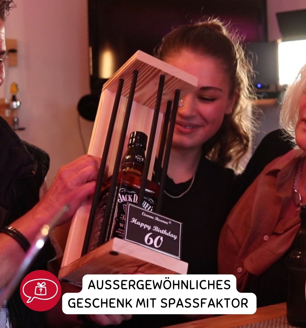 Jim Beam - 70 Happy Birthday - Eiserne Reserve Gitterkäfig Geschenk 70. Geburtstag