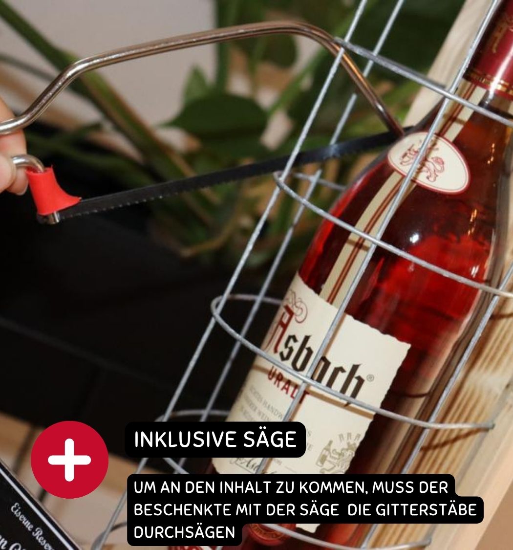 Personalisierte Geschenke Eiserne Reserve - Gitterkäfig - Rohling Größe M zum SELBST BEFÜLLEN - Geschenkidee