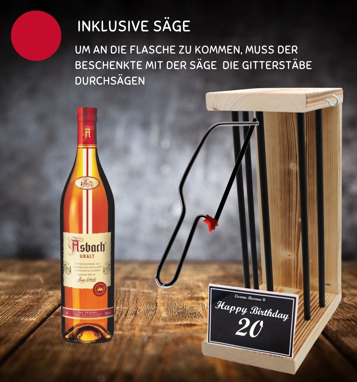 Asbach Uralt - Happy Birthday - Eiserne Reserve Black Edition - Geschenk Geburtstag