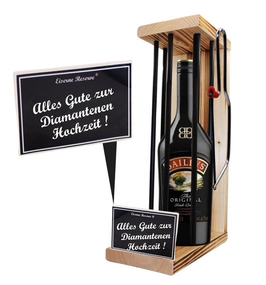 Baileys - Alles Gute zur Diamantenen Hochzei - Eiserne Reserve Black Edition - Geschenk zur Diamanten Hochzeit