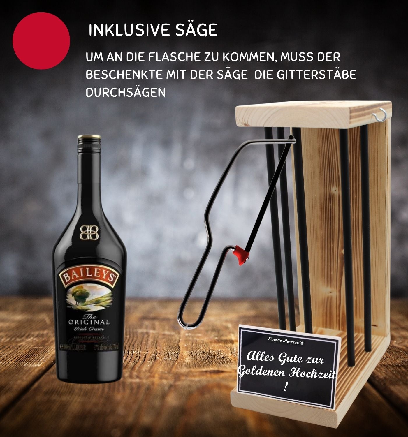 Baileys - Alles Gute zur Goldenen Hochzeit - Eiserne Reserve Black Edition - Geschenk zur Goldenen Hochzeit