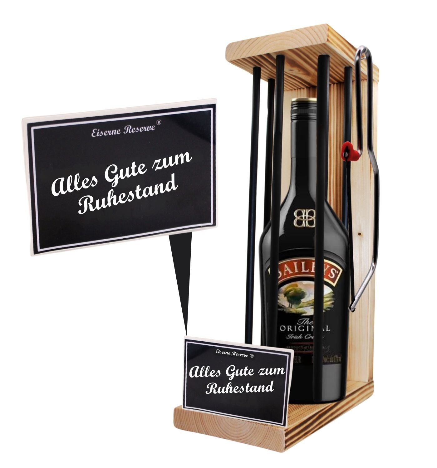 Baileys - Alles Gute zum wohlverdienten Ruhestand - Eiserne Reserve Black Edition - Geschenk zum Ruhestand