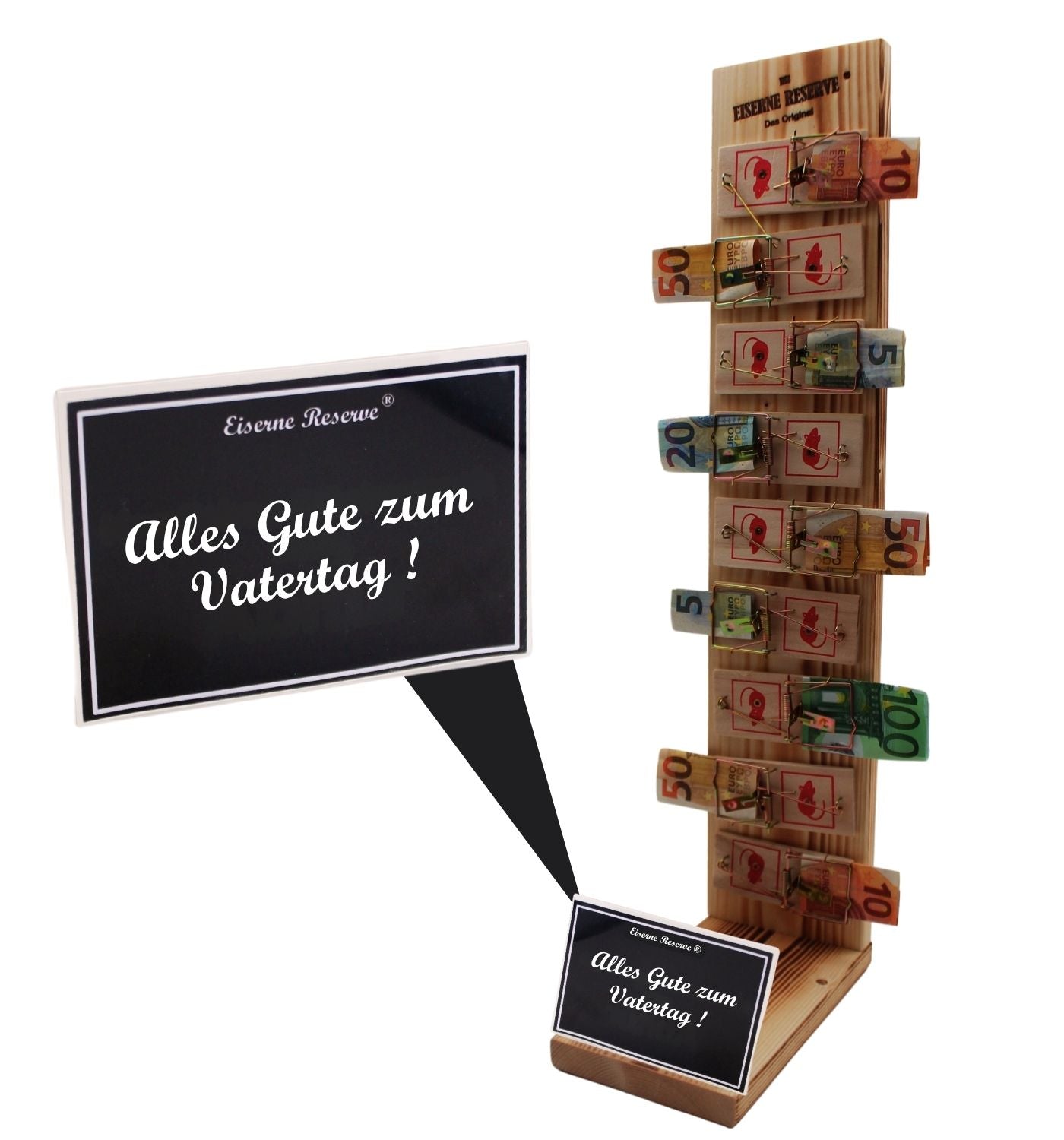 Alles Gute zum Vatertag - Eiserne Reserve - Mausefalle Deluxe Geldgeschenk - Geld verschenken