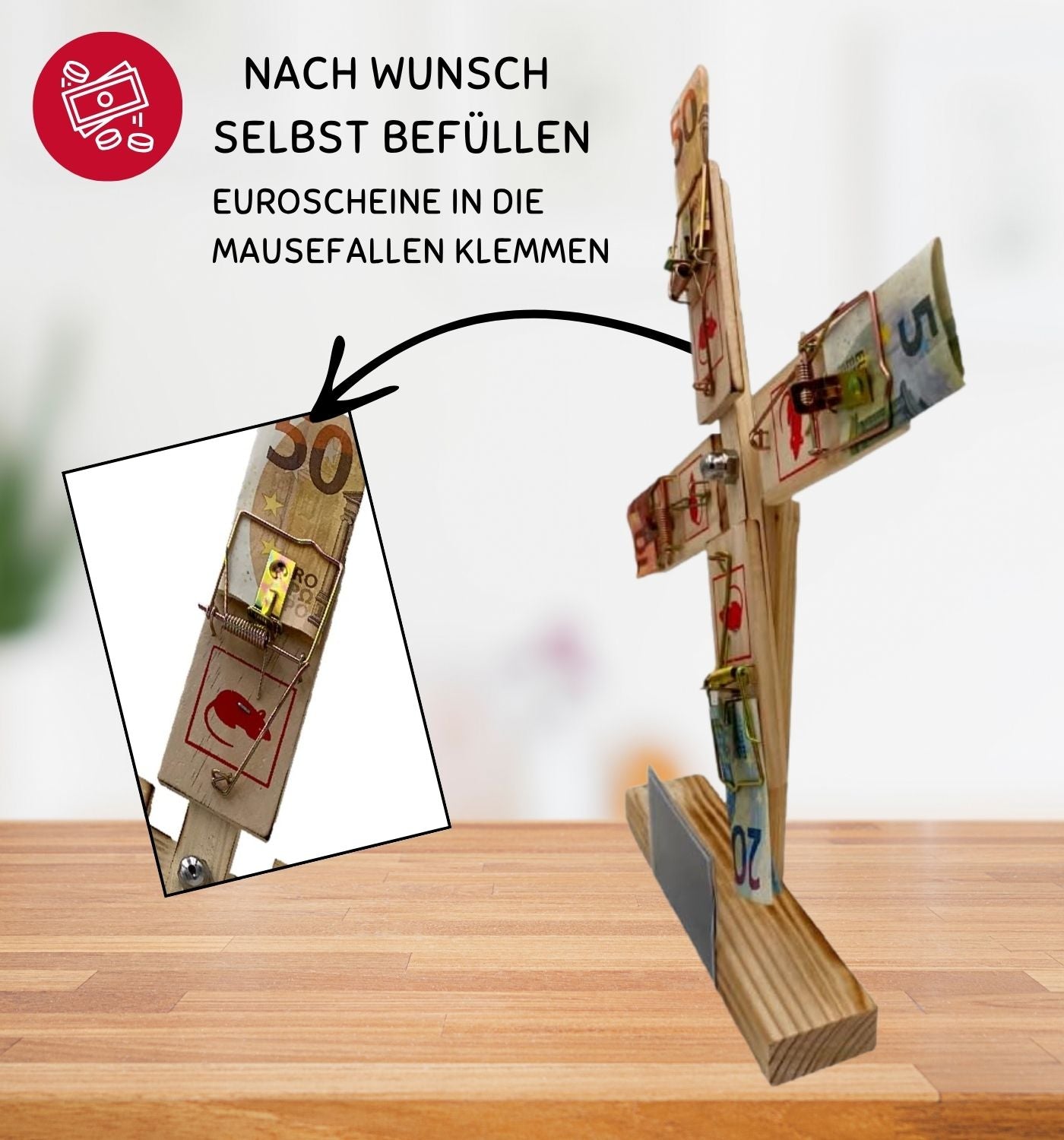 Alles Gute zur Diamantene Hochzeit - Eiserne Reserve Windmühle - Geld verschenken