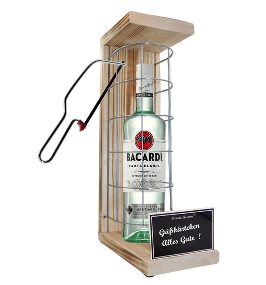Bacardi - Endlich Rentner Alles Gute - Eiserne Reserve Gitterkäfig Geschenk zum Ruhestand