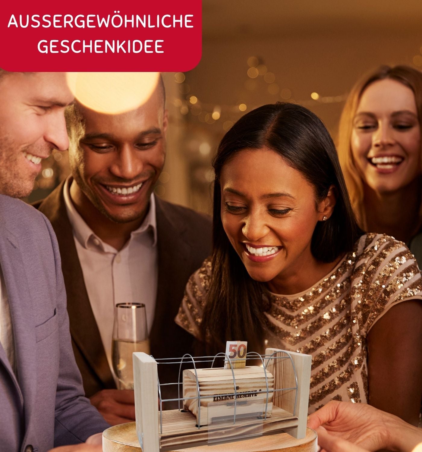 34 Happy Birthday - Eiserne Reserve Gitterbox Geldgeschenk 34. Geburtstag