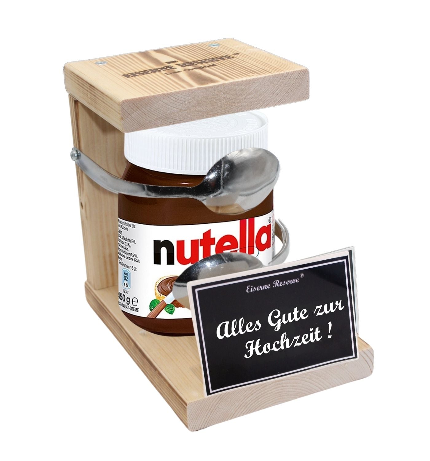 Alles Gute zur Hochzeit - Eiserne Reserve Löffel Nutella - Nutella Geschenk - Geschenk für die Hochzeit