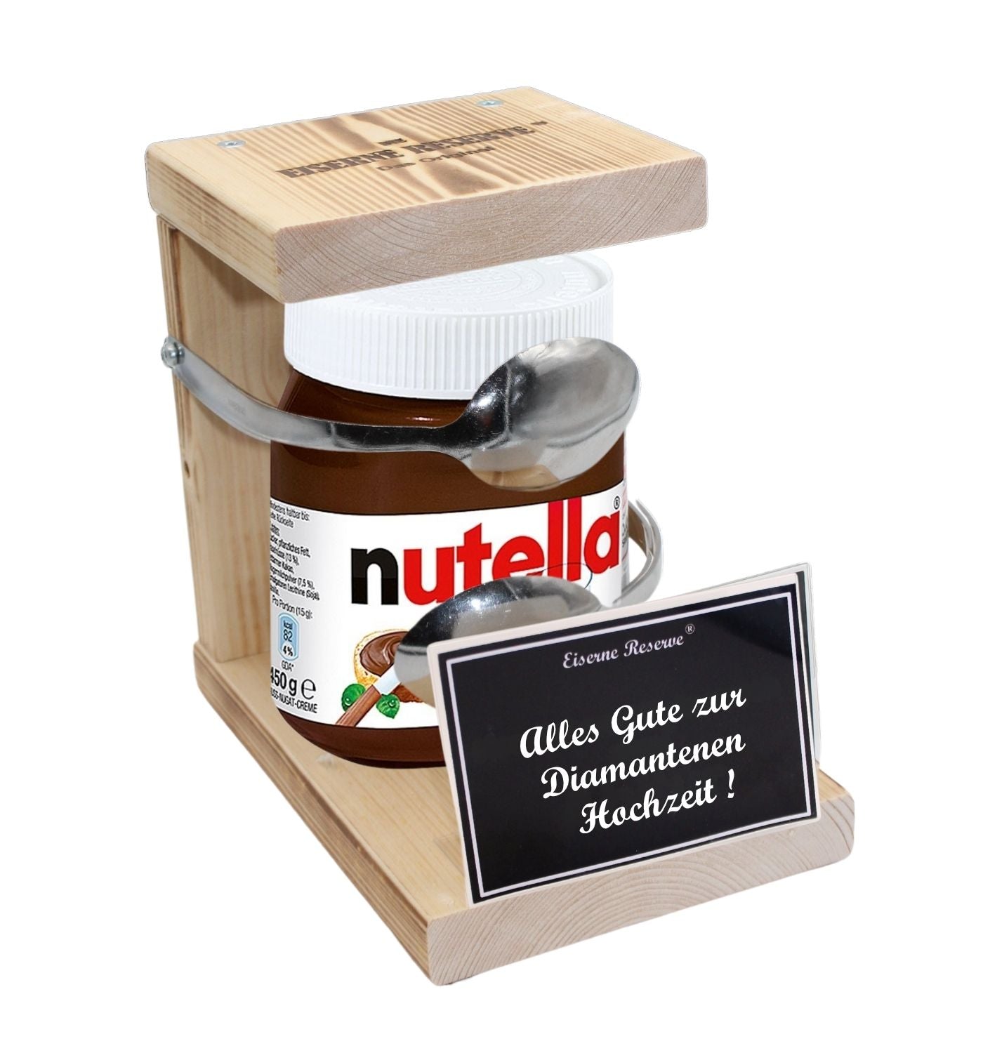 Alles Gute zur Diamantenen Hochzeit - Eiserne Reserve Löffel Nutella - Nutella Geschenk - Geschenk für die Diamanten Hochzeit
