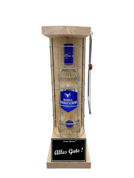Wodka Eiserne Reserve Gitterkäfig Geschenk Alles Gute
