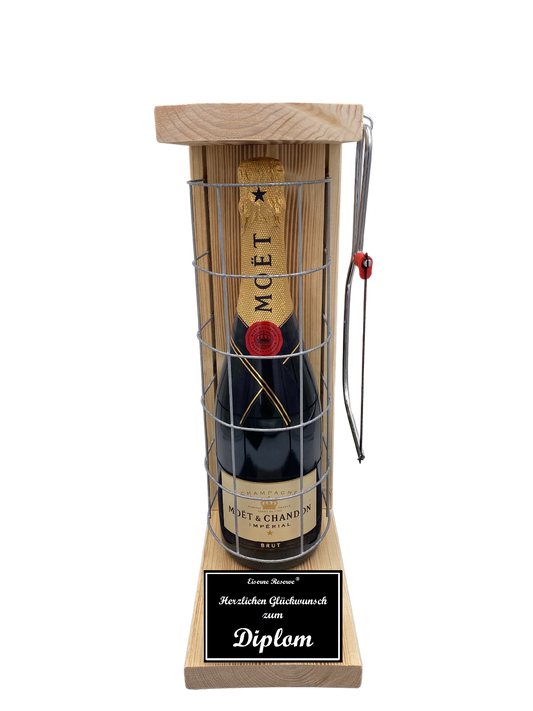 Moet - Geschenk zum Diplom - Eiserne Reserve Gitterkäfig