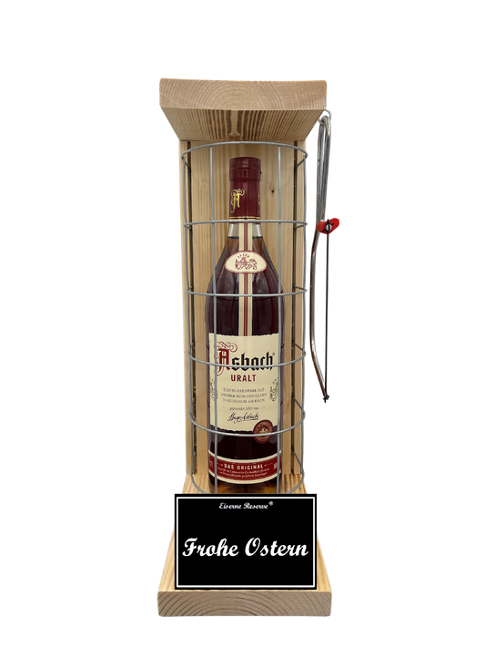 Asbach Uralt Eiserne Reserve Gitterkäfig Geschenk zu Ostern