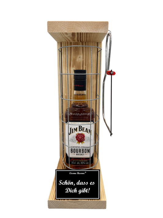 Jim Beam Eiserne Reserve Gitterkäfig Geschenk Schön, dass es Dich gibt