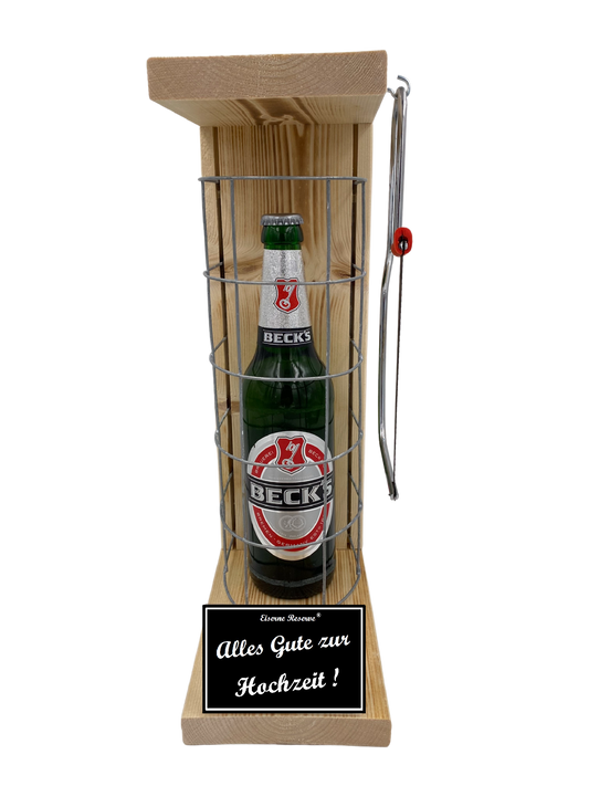 Becks Bier Eiserne Reserve Gitterkäfig Geschenk zur Hochzeit