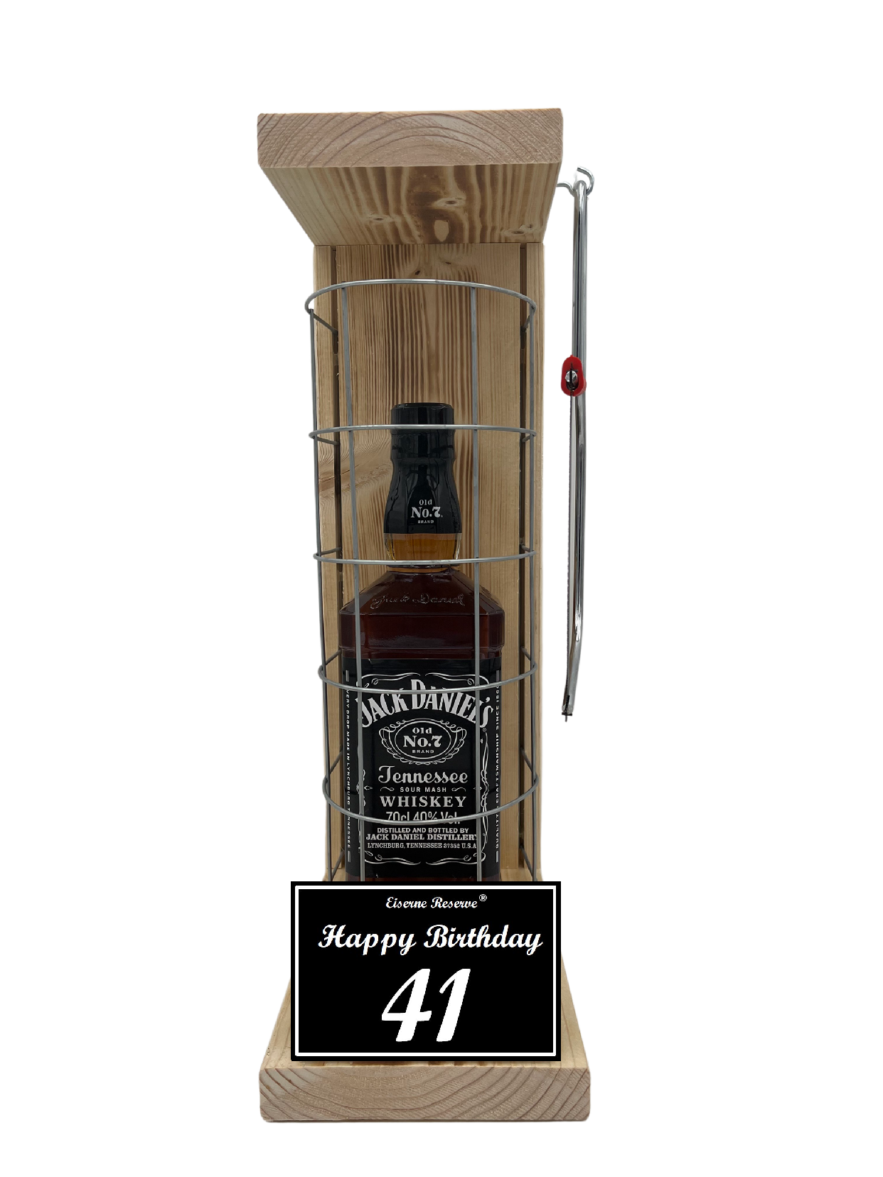 Jack Daniels Geschenk zum 41 Geburtstag - Eiserne Reserve Gitterkäfig