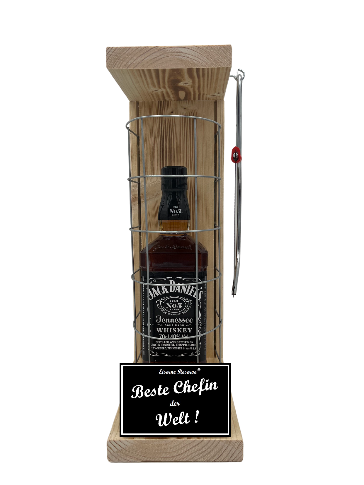 Jack Daniels Eiserne Reserve Gitterkäfig Geschenk für Chefin