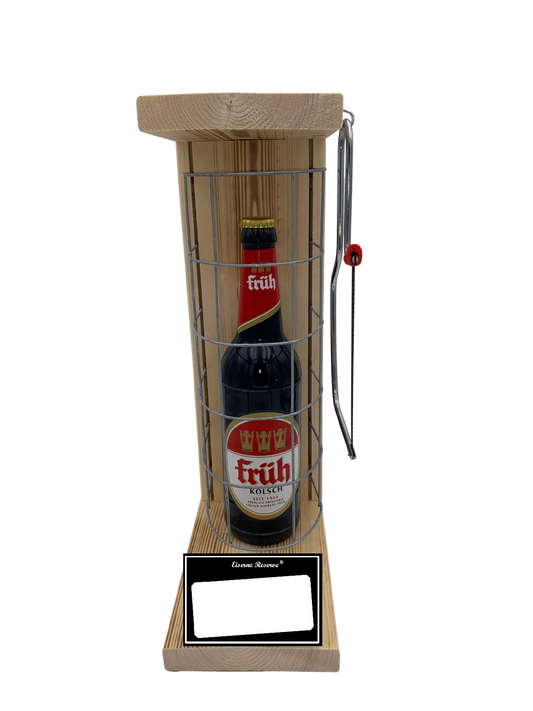 Früh Kölsch Eiserne Reserve Gitterkäfig Geschenk mit eigenem Text