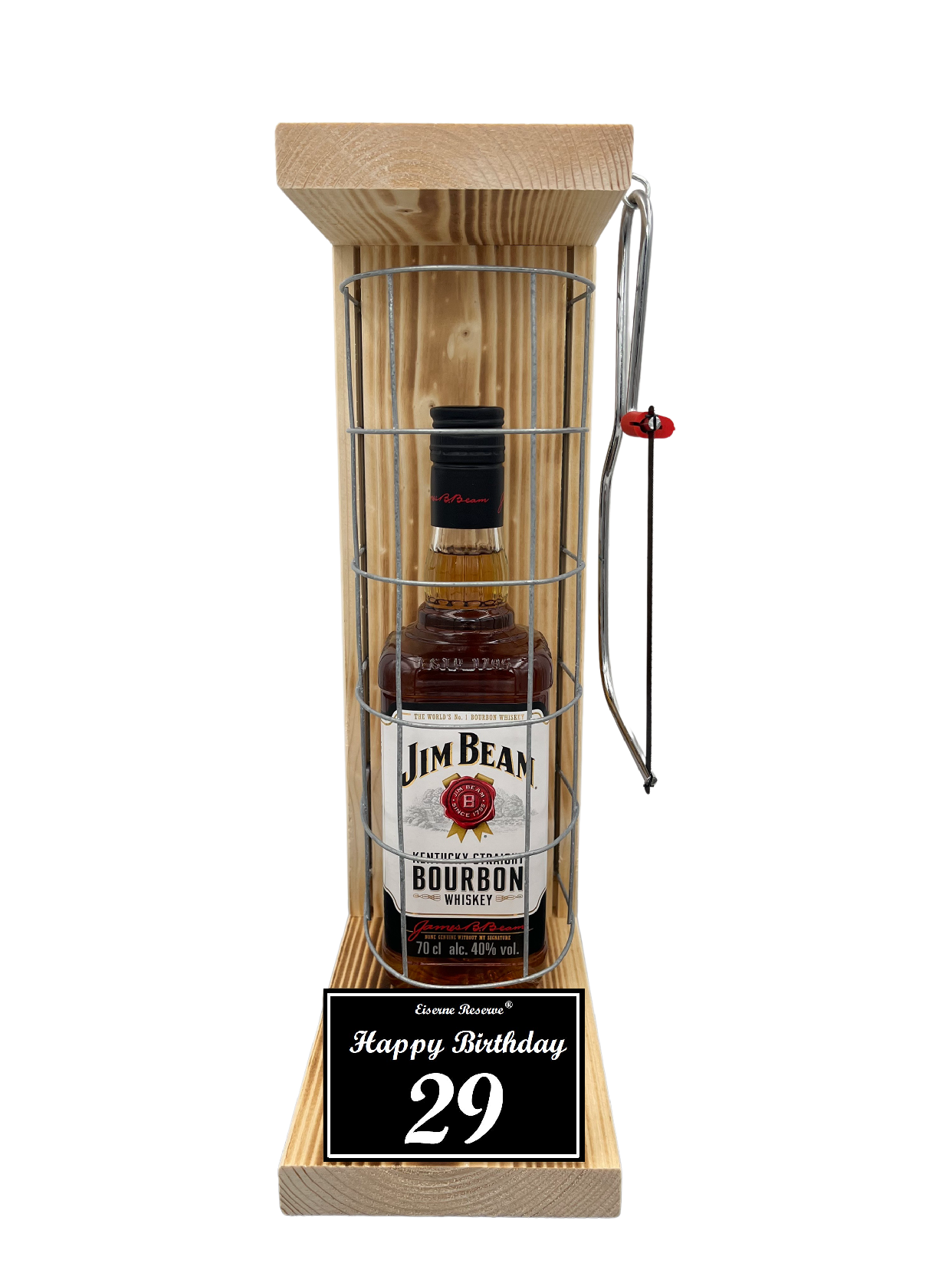 Jim Beam Geschenk zum 29 Geburtstag - Eiserne Reserve Gitterkäfig