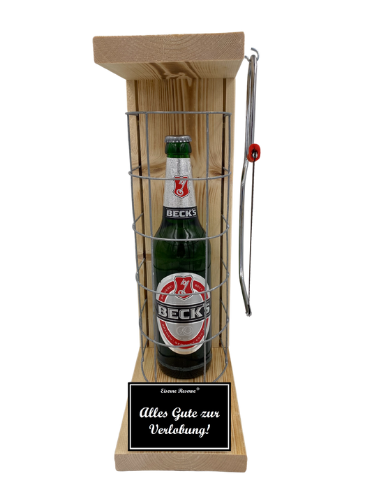 Becks Bier Eiserne Reserve Gitterkäfig Geschenk zur Verlobung