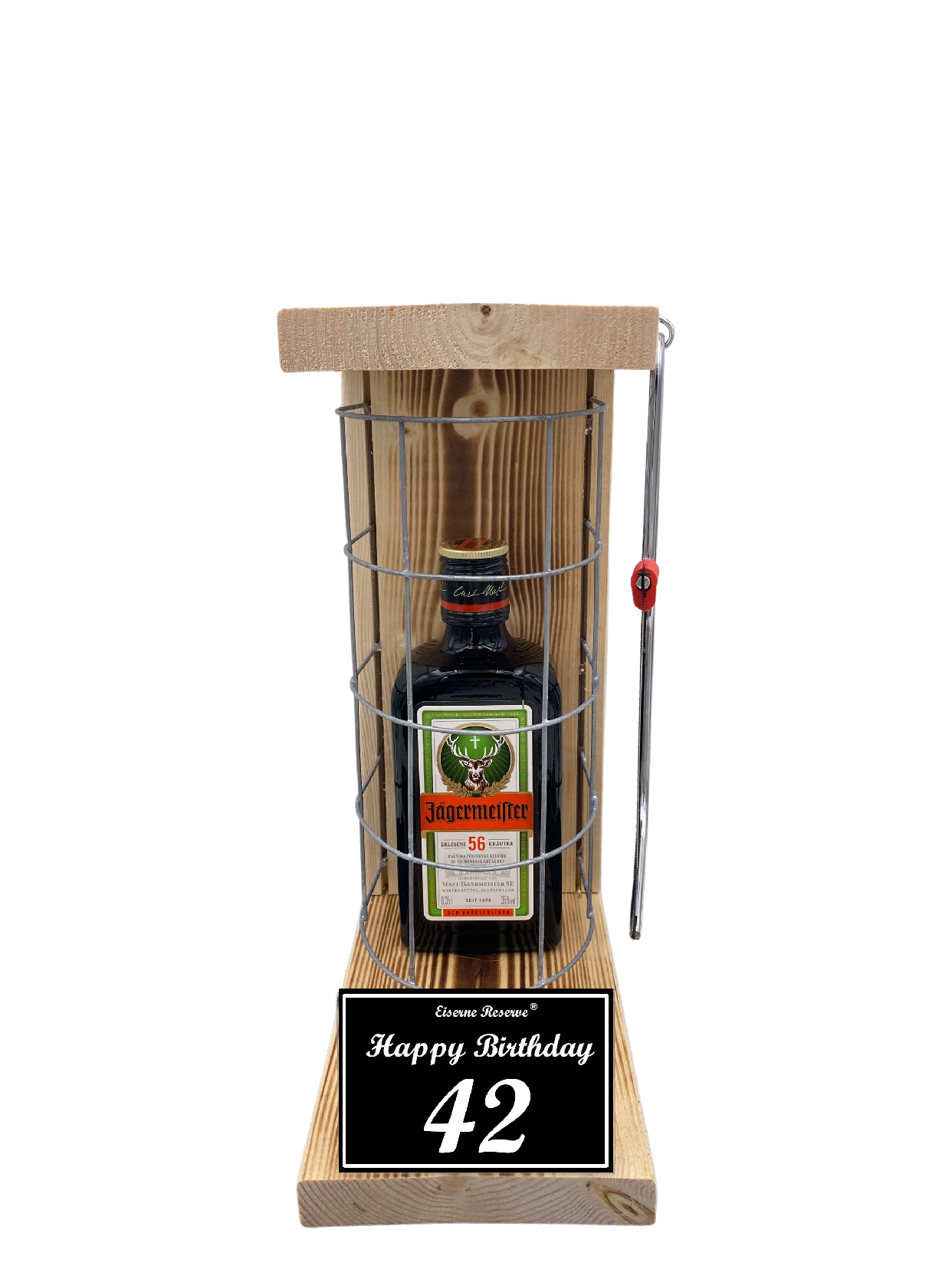 Jägermeister Geschenk zum 42 Geburtstag - Eiserne Reserve Gitterkäfig