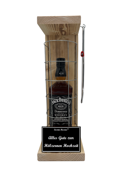 Jack Daniels Eiserne Reserve Gitterkäfig Geschenk zur Hölzernen Hochzeit