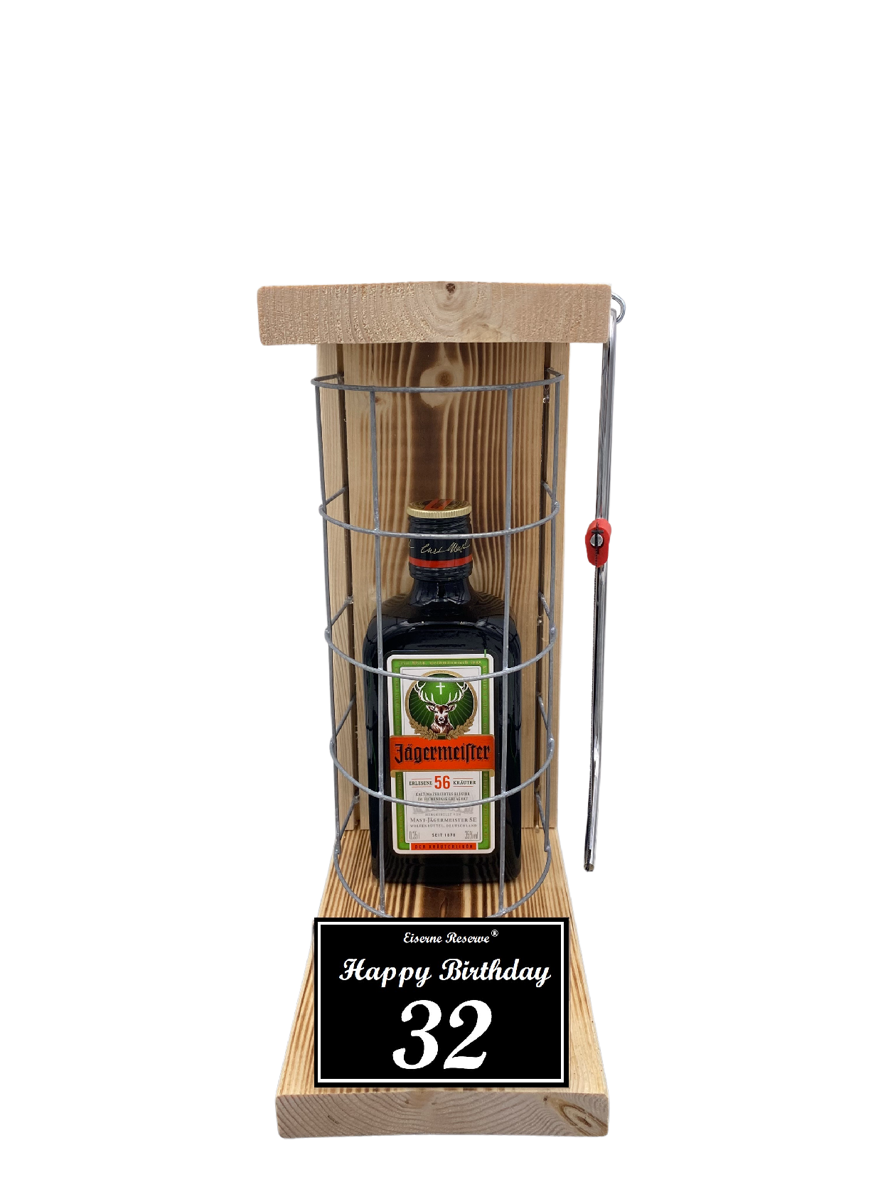 Jägermeister Geschenk zum 32 Geburtstag - Eiserne Reserve Gitterkäfig