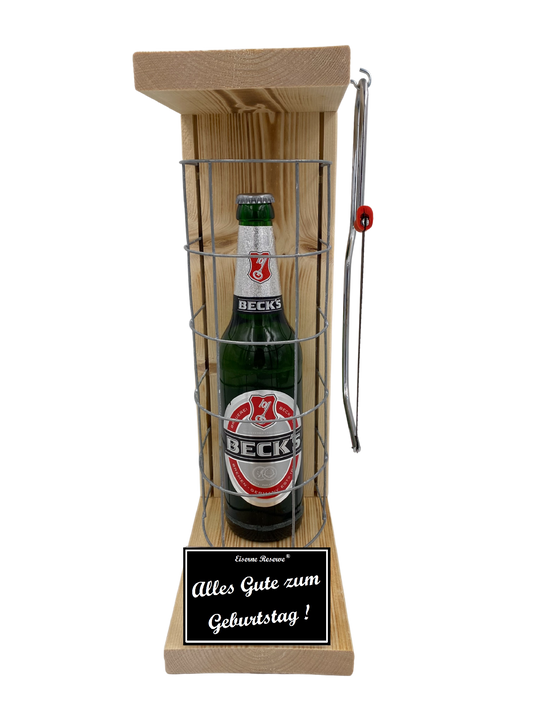 Becks Bier Eiserne Reserve Gitterkäfig Geschenk zum Geburtstag