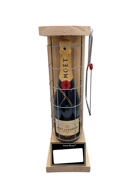 Moet Eiserne Reserve Gitterkäfig Geschenk mit eigenem Text
