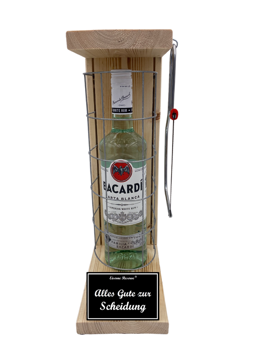 Bacardi Eiserne Reserve Gitterkäfig Geschenk zur Scheidung