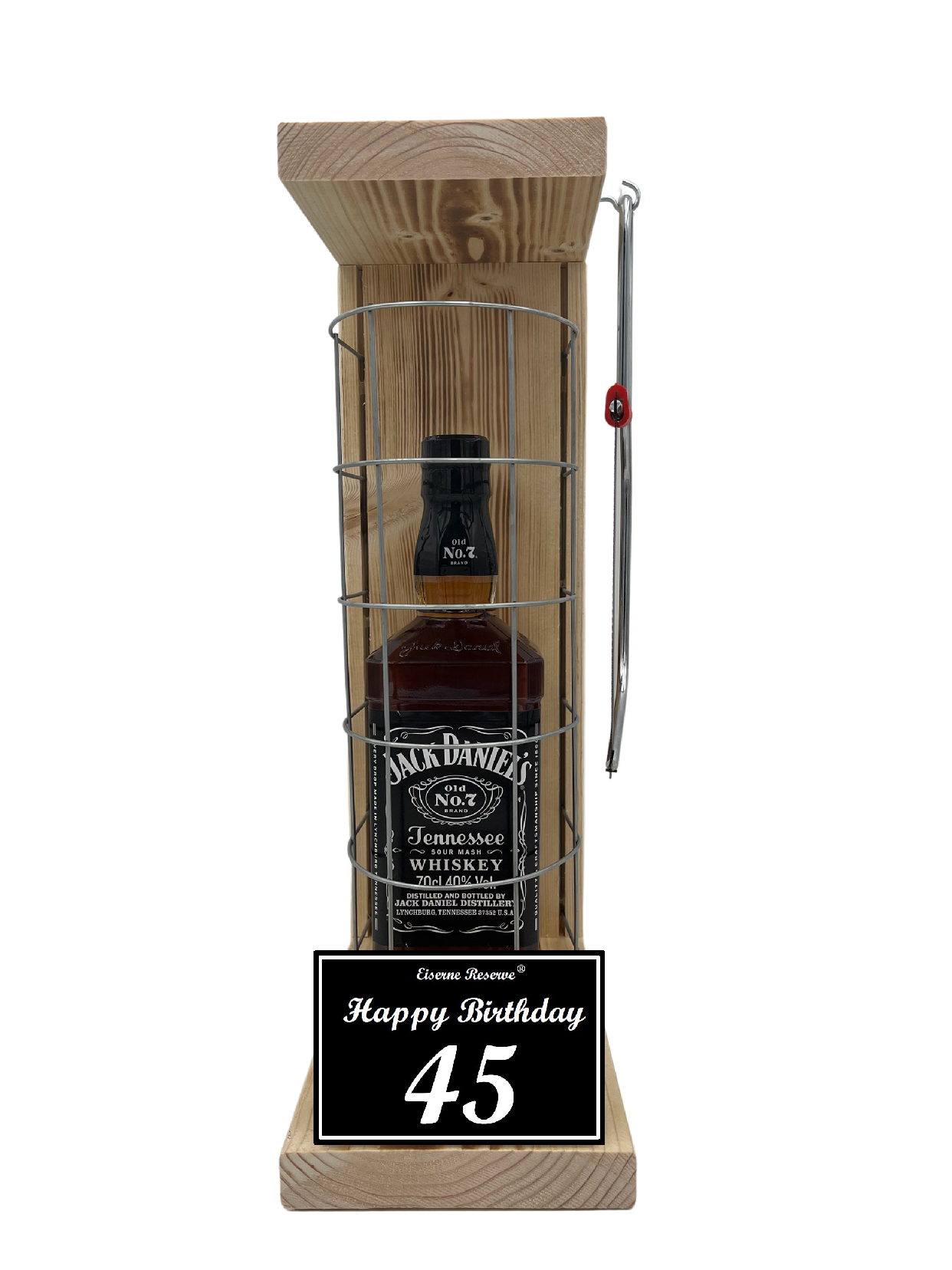 Jack Daniels Geschenk zum 45 Geburtstag - Eiserne Reserve Gitterkäfig
