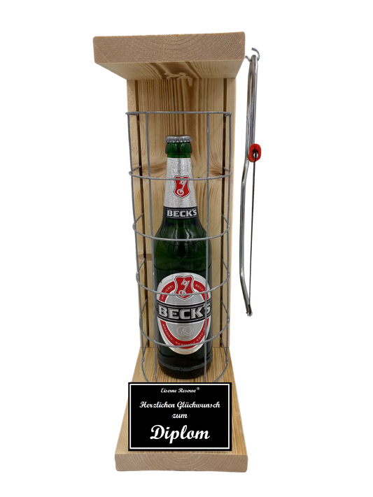 Becks Bier- Geschenk zum Diplom - Eiserne Reserve Gitterkäfig