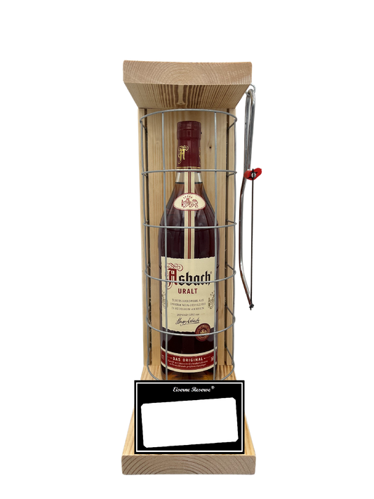 Asbach Uralt Eiserne Reserve Gitterkäfig Geschenk mit eigenem Text