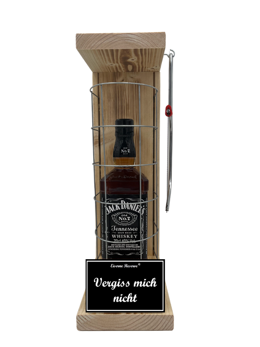 Jack Daniels Eiserne Reserve Gitterkäfig Geschenk Vergiss mich nicht
