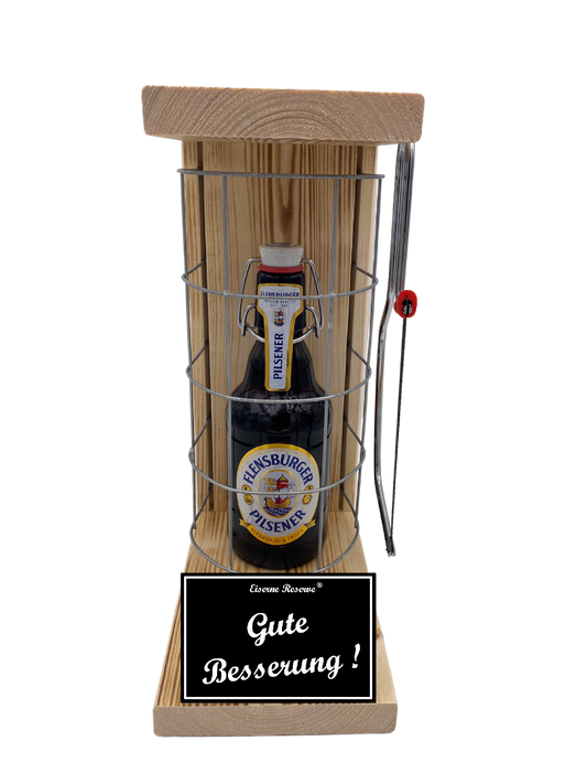 Flensburger Pilsener Eiserne Reserve Gitterkäfig Geschenk zur Genesung