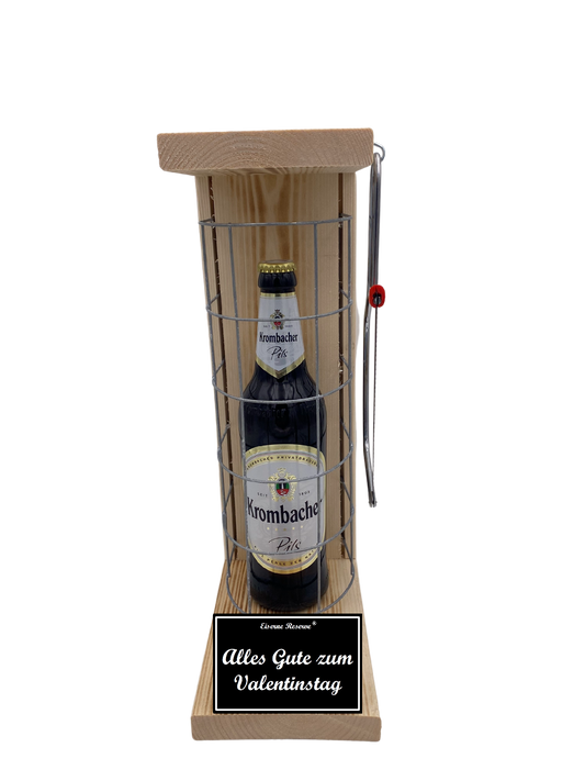 Krombacher Pils Eiserne Reserve Gitterkäfig Geschenk zum Valentinstag