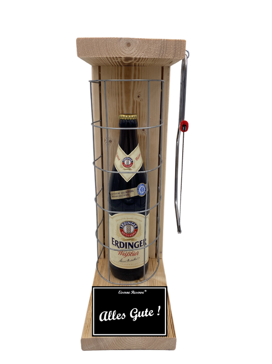Erdinger Weißbier Eiserne Reserve Gitterkäfig Geschenk Alles Gute