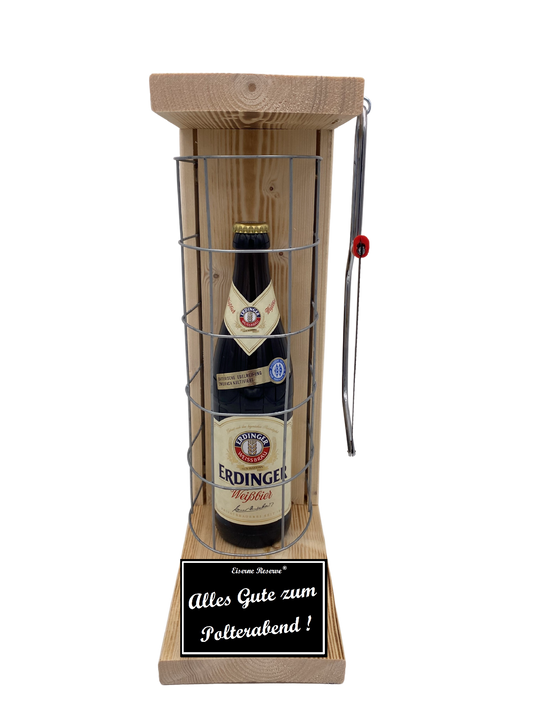 Erdinger WeißBier Eiserne Reserve Gitterkäfig Geschenk zum Polterabend