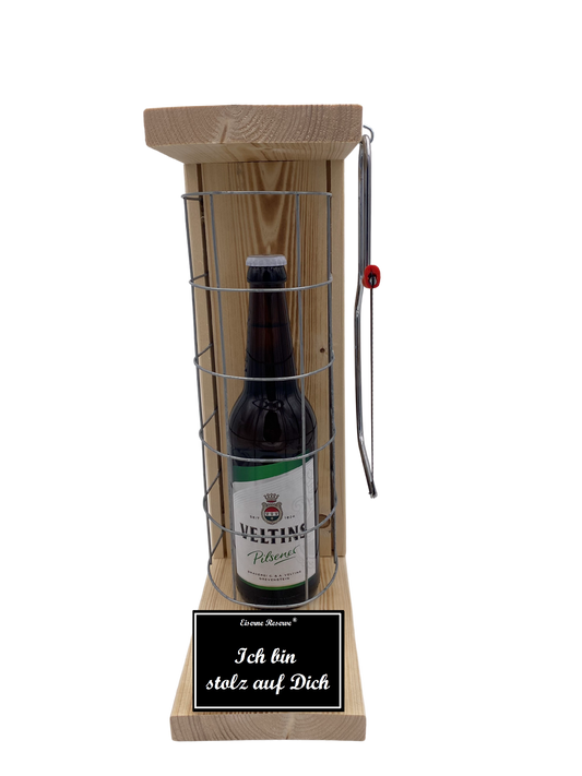 Veltins Pilsener Eiserne Reserve Gitterkäfig Geschenk Ich bin stolz auf Dich