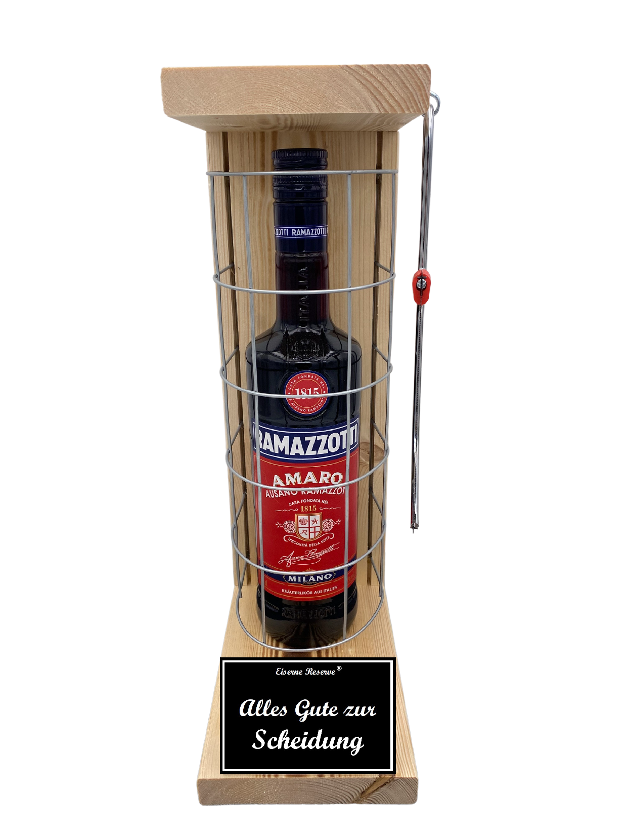 Ramazzotti Eiserne Reserve Gitterkäfig Geschenk zur Scheidung